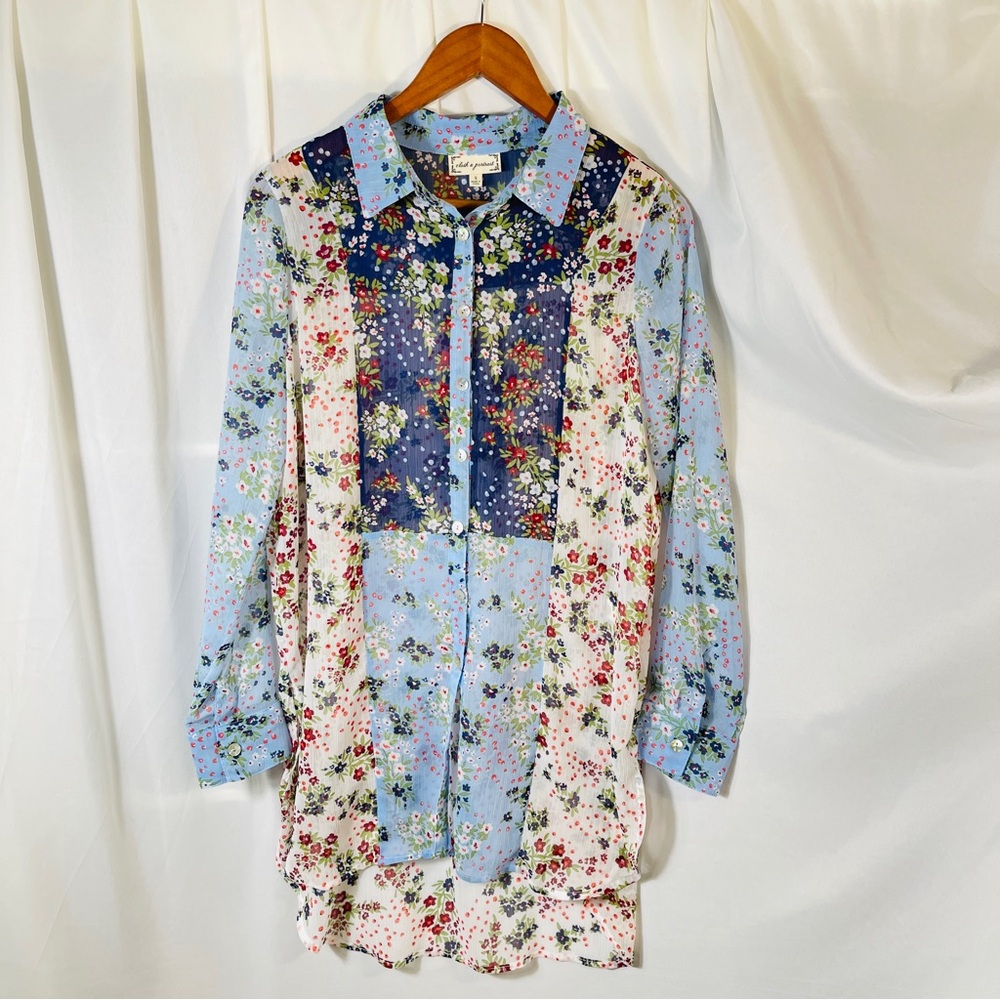 Cloth and Portrait Floral Mini Tniv Dress /Women's S